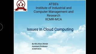 Cloud computing 1 Issues in InterCloud [upl. by Nyrhtac349]