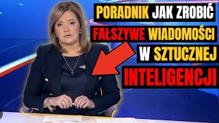 Jak Stworzyć Fałszywe Wiadomości TVP Wykorzystując Sztuczną Inteligencję AI [upl. by Prevot]