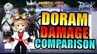 DORAM WARLOCK AND MECHANIC DMG COMPARISON  RAGNAROK ORIGIN [upl. by Nallac]