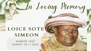 In Loving Memory of The Late Loice Sote Simeon [upl. by Yebba]