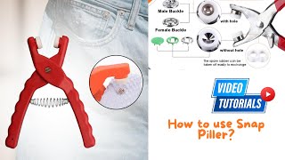 Easy TUTORIAL Attach snap button  Metal Snaps Buttons with Fastener Pliers Press Tool Kit [upl. by Nnyledam726]