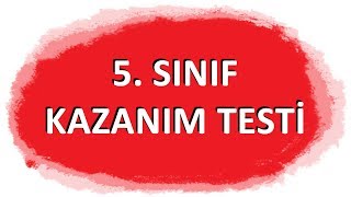 5 SINIF FEN BİLİMLERİ KAZANIM KAVRAMA TESTİ  12 [upl. by Nwavahs933]