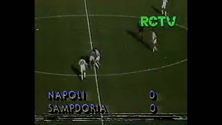 Napoli  Sampdoria 198485  The duel between Pietro Vierchowod and Diego Maradona [upl. by Ellek]