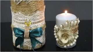 How to decorate wedding candle [upl. by Aniled836]