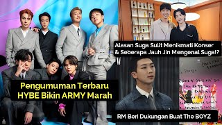 Pengumuman Terbaru HYBE untuk BTS Seberapa Jauh Jin Mengenal Suga amp RM Beri Dukungan The BOYZ [upl. by Hassadah]