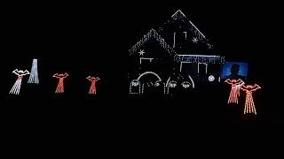 Terwilliger Family Light Show Halloween 2024  Thriller Remix [upl. by Yretsym]