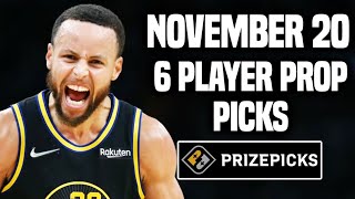 NBA PRIZEPICKS TODAY  6 BEST PROP PICKS  WEDNESDAY  11202024  BEST PROPS  NBA BETTING [upl. by Docila]