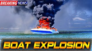 HOSPITALIZED AFTER BOAT CATCHES FIRE  HAULOVER INLET BOATS  BOAT ZONE [upl. by Akimahc628]