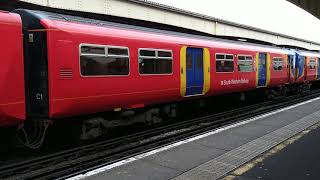 SWR Class 455 Arriving And Departing Wimbledon [upl. by Ikceb]