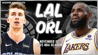 Los Angeles Lakers vs Orlando Magic Full Game Highlights  Nov 21  2025 NBA Season [upl. by Aihsemek]