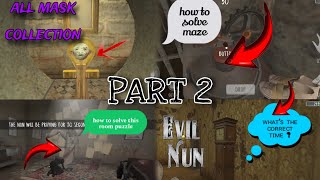 All MASK PICE COLLECTING FOR BALLON ESCAPE evilnun dangergamingzone youtubevideo horrorstories [upl. by Ibbetson]