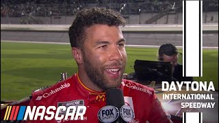 Bubba Wallace reacts to second place finish What could have been  NASCAR [upl. by Enilemme]