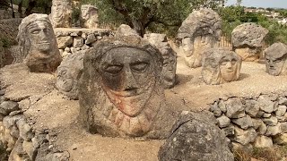 Thousand of Creepy stone faces In Castello Incantato Sicily [upl. by Mimajneb]