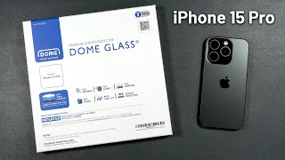 Whitestone Dome Premium Glass Screen Protector for iPhone 15 Pro  Full Install Guide [upl. by Dragde924]