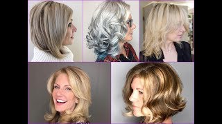 Top30 Stylish Medium Hairstyles for Women Over 50 [upl. by Magnolia450]