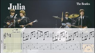 Julia  The Beatles  Guitar Tab [upl. by Shuman189]