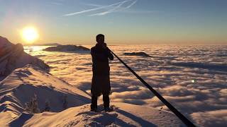 Alphorn Solo auf dem Schimbrig  über dem Nebelmeer [upl. by Atinod]