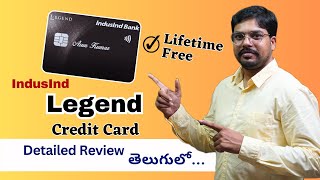 Indusind Bank Legend Credit Card Review  Indusind Credit Card Benefits  Apply Online  Telugu [upl. by Ahpla140]