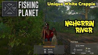 Unique White Crappie Neherrin River  Fishing Planet [upl. by Mikol575]