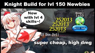 SUPER CHEAP Knight Build for Newbies WITH Lvl 4 Skills  Toram Online [upl. by Fital112]