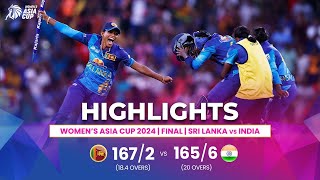 Sri Lanka W vs India W  ACC Womens Asia Cup  Final  Highlights [upl. by Radu]