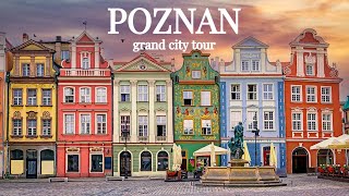 【4K】POZNAN Poland  Tour through heart of the city at sunset [upl. by Neelie]