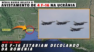 F16 já operando na Ucrânia Mídias russas afirmam avistamento de 4 F16 sobre Odessa OTAN nega [upl. by Francie543]