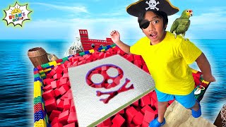 Ryan Jumping through impossible shapes challenge Pirate Edition [upl. by Rehtse]