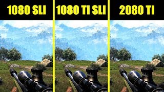 Far Cry 4 RTX 2080 TI Vs GTX 1080 TI SLI Vs GTX 1080 SLI 4K Frame Rate Comparison [upl. by Aleras]