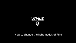 Lupine Lights  How to adjust the light modes of Piko English [upl. by Ael]