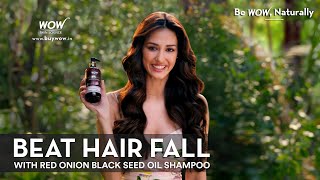 WOW Skin Science Red Onion Black Seed Oil Shampoo For 10x Stronger Hair ft Disha Patani [upl. by Jerrome206]