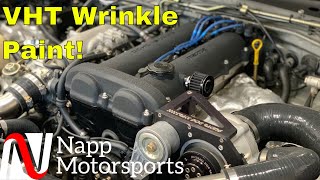 VHT Wrinkle Paint  Painting Your Valve Cover How To [upl. by Engeddi]