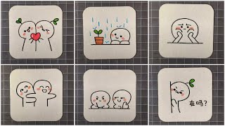 How To Draw Cute Sticker  Simple Sticker Drawing [upl. by Ahselrak]