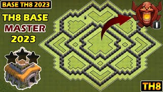 TERBARU NEW TH8 HYBRIDWAR Base 2023  BASE TH8  Clash Of Clans [upl. by Marb]