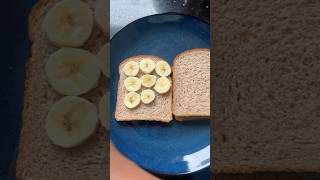 Viral Banana Toast 🍌🍞 quickrecipe youtubeshorts shortvideo trending easybreakfast [upl. by Alis]