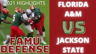 Florida AampM Rattlers Football Defense VS Jackson State Tigers Football [upl. by Neiman]