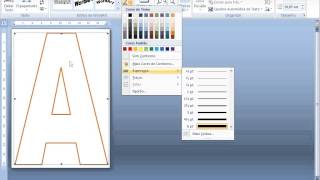 COMO FAZER MOLDE DE LETRA USANDO O WORD 2007 [upl. by Lonee]