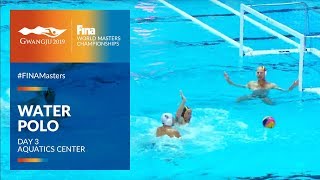 RELIVE  Water Polo Day 3  Municipal Aquatics Center  FINA World Masters Championships 2019 [upl. by Enwahs]