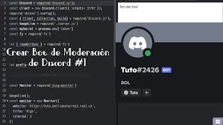 Crear un Bot de Moderación en Discordjs  Código Fuente 1 [upl. by Anolla966]