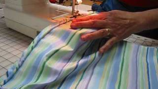 7 Little Striped Cushion Sewing On Piping [upl. by Leschen]