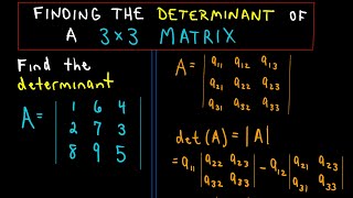 ❖ Finding the Determinant of a 3 x 3 matrix ❖ [upl. by Emmerie]