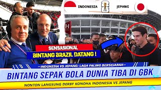 KUALIFIKASI RASA FINAL Bintang Sepak Bola Dunia Tiba Di GBK Untuk Nonton Indonesia Vs Jepang [upl. by Aihsetan]