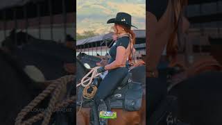 Red Hair is Cool As 🔥🤯 cowgirl rodeo horse [upl. by Ellyn]