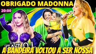 20h Nas redes brasileiros dizem que Madonna fez bandeira verde e amarela voltar a ser de todo mundo [upl. by Githens283]