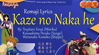 Kaze no Naka he  Tsujitani Kouji  Miroku Sango amp Shippos Song Romaji Lyrics amp English Trans [upl. by Sou]