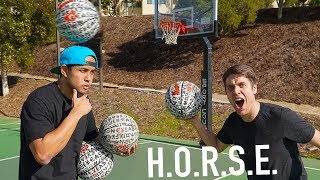 Challenging Pro Basketball Freestyler To TRICK SHOT HORSE [upl. by Odlaumor]