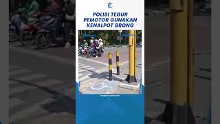 Detik detik Polisi Tegur Pengendara Motor yang Gunakan Kenalpot Tidak Standar dan Tak Punya Sim [upl. by Ettenahc]