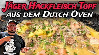 Jäger Hackfleisch Partytopf aus dem Dutch Oven [upl. by Collbaith]