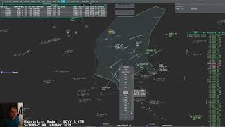 20210109  VATSIM ATC  Maastricht Radar  EDYYRCTR [upl. by Ellienad]