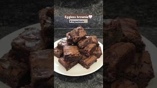 Eggless brownie with 4 ingredients🤎✨️ shortsfeed brownie trending ₹trendingshrts egglessbrownie [upl. by Malas]